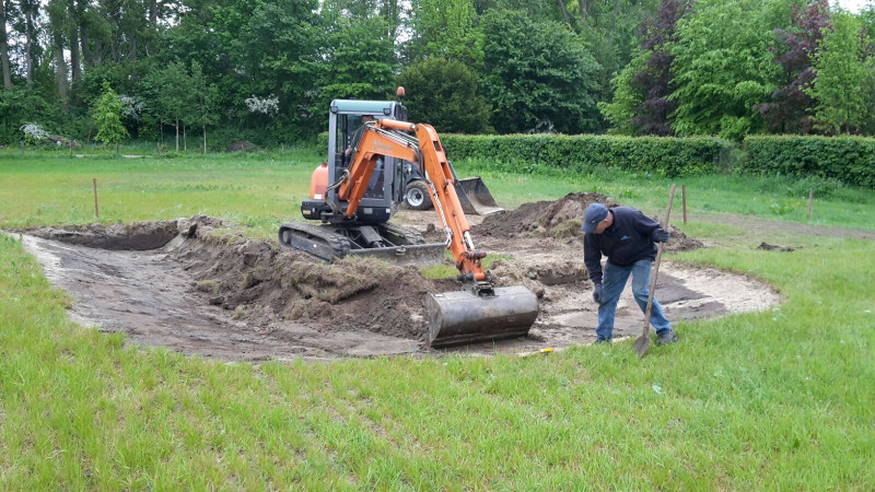 eventing-hindernissen aanleg waterbak aerdenhout