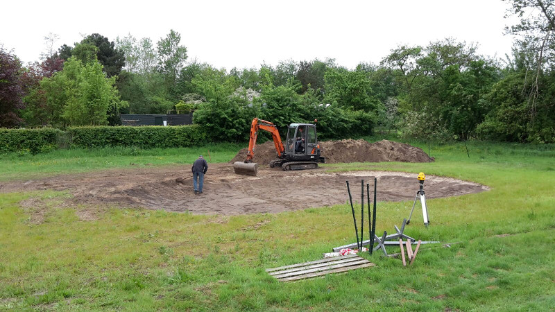 eventing-hindernissen aanleg waterbak aerdenhout