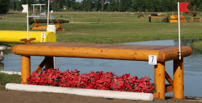 eventing-hindernissen waterinsprong aanlegsteiger